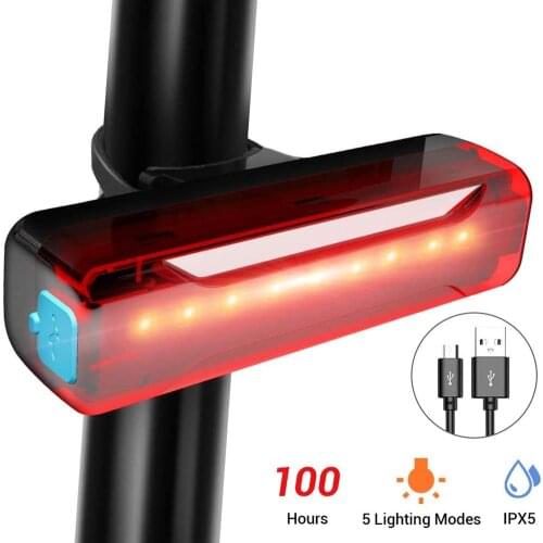 Bicycle Tail Light USB Rechargeable Wireless Cycling LED Warning Bike Rear Lamp for strollers scooters skateboards wheelchairs