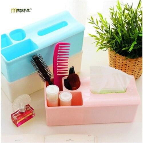 1PC Multifunction Pumping Cartons Living Room Kitchen Accessories Office Tissue Box Plastic Cosmetics Organizer OK 0212
