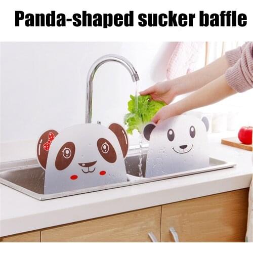 1PC Multifunction Panda Sucker Splash Water Impermeable Baffle Screen Basin Kitchen Gadgets Wash Basin Stand Kitchen Accessories