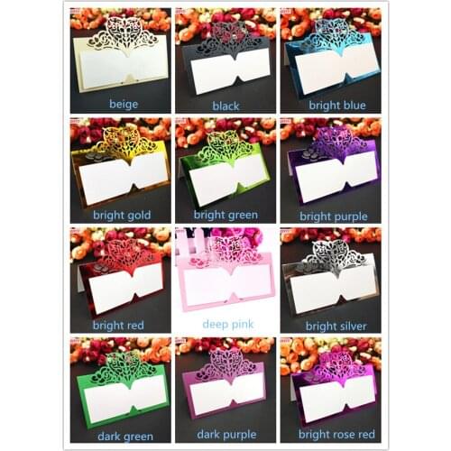 10/50/100pcs Laser Cut Heart Shape Table Name Card Place Card Wedding Party Decoration Favor 5z