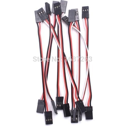10Pcs/lot Male to Male 100mm 150mm 200mm 300mm Servo Extension Lead Wire Cable JR For RC Quadcopter Airplane Parts