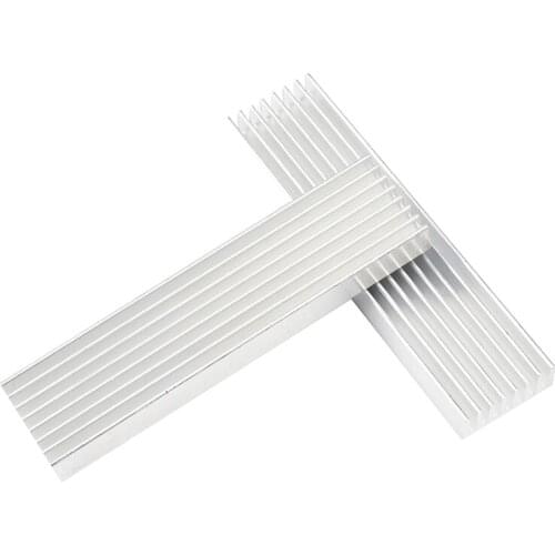 100*25*10mm Silber Ton Aluminium Kuehler Kuehlkoerper Heatsink Heat Sink Cooling Radiator Heating Dissipation For LED Light