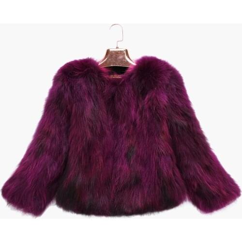 2021 New Arrival Real Raccoon Fur Coat 100% Natural True Fur Coat Women Fashion Fur Coat Harppihop Fur