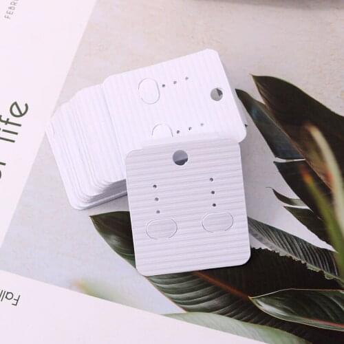 4.5x5cm White Blank Earrings Packing Cards 100pcs/lot Plastic and Special Paper Handmade DIY Jewelry Ear Accessories Display Tag
