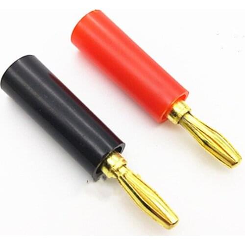 4mm Gold Plated Alloy Banana Plug Cable Connector Hard Plastic Shell Lantern Head Audio Speaker Banana Plug Connector