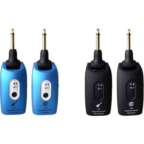 Free Shipping A9 Wireless Guitar Transmitter Receiver Guitar Wireless System Receiver Built-in Rechargeable guitar transmitter