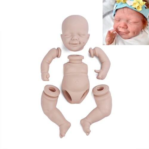 ADFO 12 Inches April Reborn Baby Realistic Full Vinyl Body DIY Blank Kits Unpainted Unfinished Parts Gift LOL Dolls For Girls