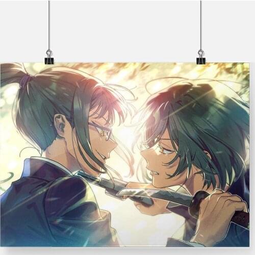 Maki and Mai Zenin Jujutsu Kaisen Anime Poster Wall Art Bedroom Print Study Living Room Home Decor Painting Decoration Canvas