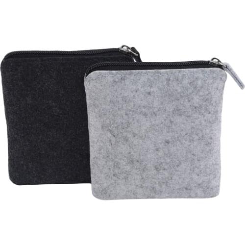Felt Coin Purse Wallet Women Men Change Bag Credit Card Id Holder Coin Purses Wallets Womens Mens High Quality