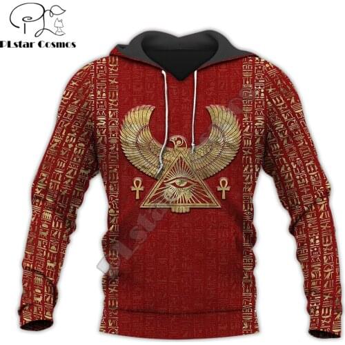 Egyptian Horus Symbol 3D Printed Men Hoodie Harajuku Fashion Hooded Sweatshirt Street Jacket Autumn Unisex hoodies KJ671