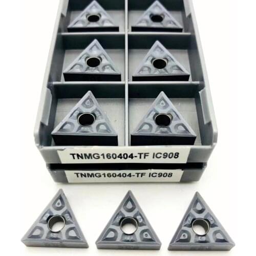 10PCSTNMG160404 TNMG160404 TF IC908 machine tool external turning tool carbide turning insert TNMG 160404, pin milling tool