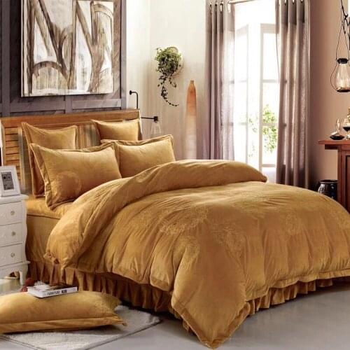 Thickening baby velvet Luxury Bedding Set Soft Bedclothes Duvet/Quilt Cover Bed Linen sheet set 4 Pieces Bedding Sets