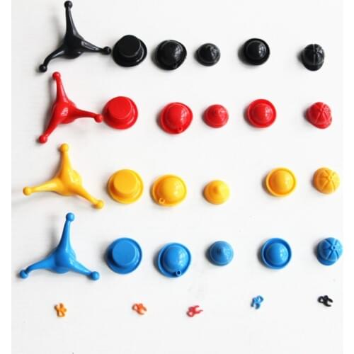 Colorful 7pcs Playmobil Dolls Cap Jester Hat Cap Cravat Tie Playmobil Original Foolscap Diy Accessories Collection Kids Toys