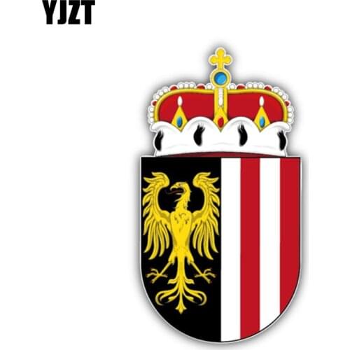 YJZT 6.1CM*11.1CM Creative Upper Austria Coat Of Arms Car Sticker Car Accessories 6-1491