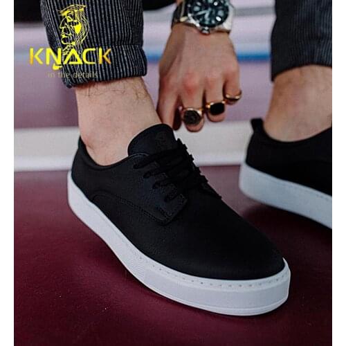 Knack Men Leather Sneakers Summer Black Men 'S Suede Shoes Daily Casual Breathable Hiking Wedding Men 'S Sneakers Big size
