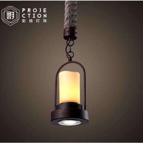 Loft retro industrial American country marble candle stick pendant lamp coffee bar restaurant