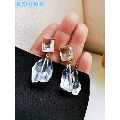 Kshmir fashion transparent geometric earrings three-dimensional personality exquisite design earrings trendy womens earrings