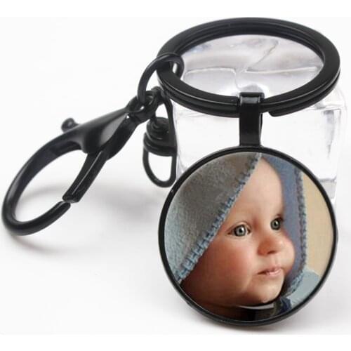 Fashion personalizeds custom photo keychain your baby child mom dad grandparents like key ring family members souvenir gift