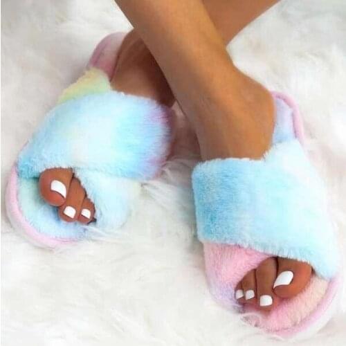 2021 spring/summer new fashion ms sandals/slippers cross hair women colorful home flat non-slip durable versatile flip flop