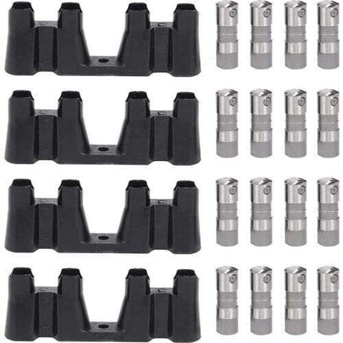 Performance Hydraulic Roller Lifters & 4 Guides Set For 16 GM LS1 LS2 LS7 12499225