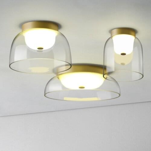 Postmodern Light Luxury Gold Ceiling Lamp Living Room Glass Ceiling Light Nordic Creative Bedroom Dining Room Led Lighting