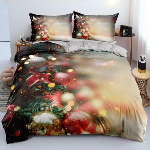 XMAS Bedding sets Aesthetic Bed Linen Merry Christmas Duvet cover set Quilt case Pillowcase 140x200 Single Queen Full Twin size