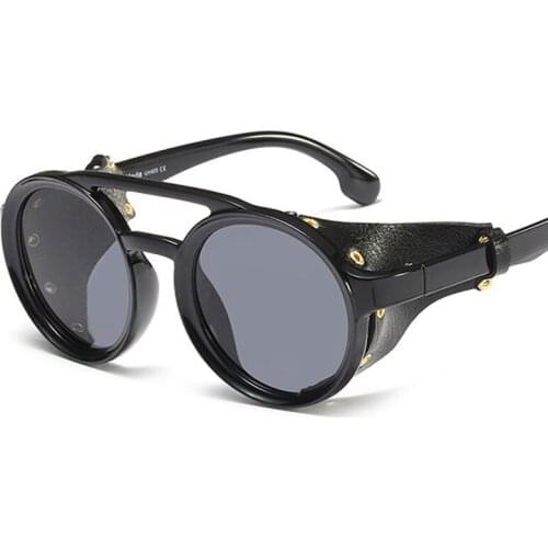 Veshion Steampunk goggles Sunglasses Men Women retro Shades UV400 Vintage Glasses