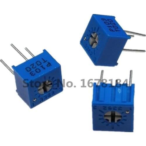 50pcs 3362P series resistance 101 201 501 102 202 502 103 Trimpo Trimmer Potentiometer 3362 500R 1K 2K 5K 10K 20K 50K 100K