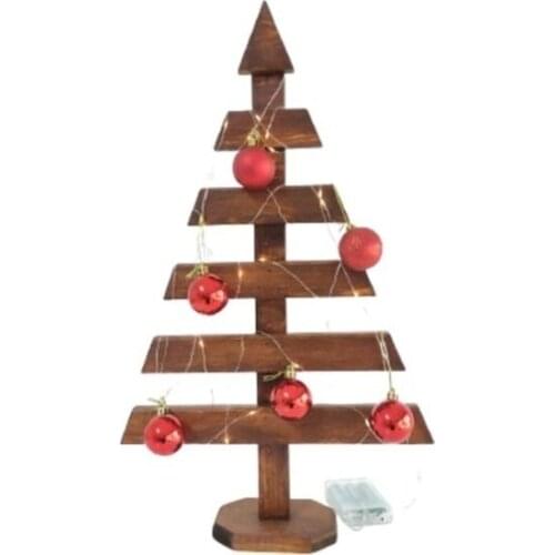 Uldemart Decorative Wood Brown christmas Tree 50x30 cm christmas decorations рождественские украшения