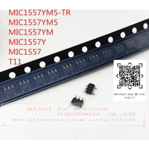 [ 10pcs~50pcs ]100%New original: MIC1557YM5-TR MIC1557YM5 MIC1557YM MIC1557Y MIC1557 T11 - IC OSC SINGLE TIMER 5MHZ SOT23-5