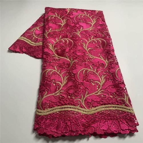 2021 Fashion High Quality Mesh Cord African Lace Fabric 5 Yards Embroidered Beaded Tulle Lace Fabric For Wedding Dress! ZQ11155