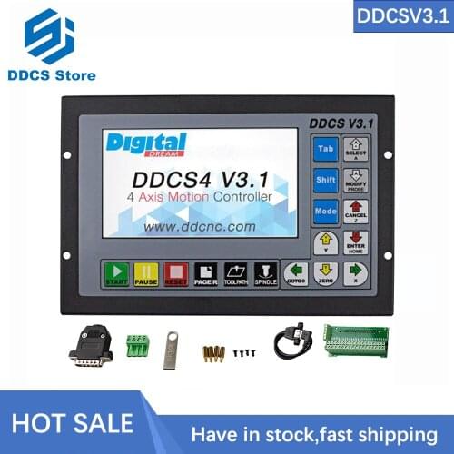DDCSV3.1 3/4 axis engraving machine controller CNC motion controller Mach3 offline motion controller USB interface