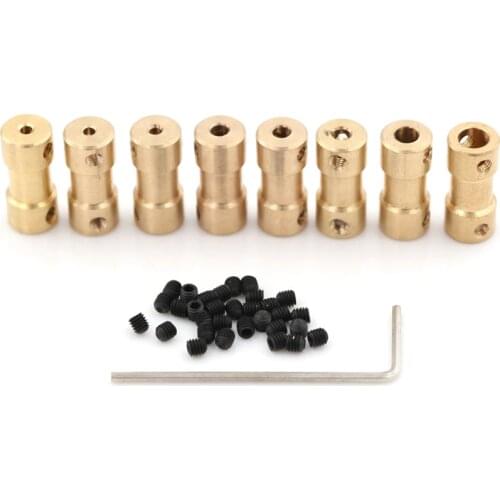 8Sizes Brass Flexible Motor Shaft Coupling Coupler Motor Transmission Connector Drive Shaft 2mm 5 Connectors Boat Rc C22