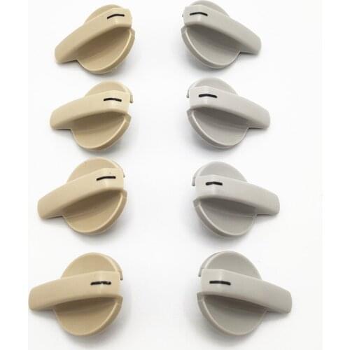 8PCS Gray And Beige Rear Reading Lamp Switch Lndoor Ceiling Light Switch Knob For POLO Touran Car Accessories Parts
