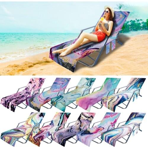 Beach Chair Cover Holiday Garden Swimming Pool Lounger Chairs Cover 2021 Summer Element Seaside Beach Towel Outdoor Tools