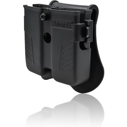 Amomax Tactical Universal Double Magazine Pouch For 9mm 40' Or 45' Caliber Magazine 2020 new arrival - Black Tan