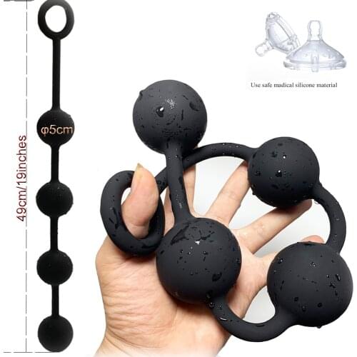 Huge silicone larger anal butt plugs big beads dilatator balls sex toys for women anal pump massager stretching erotic sexshop