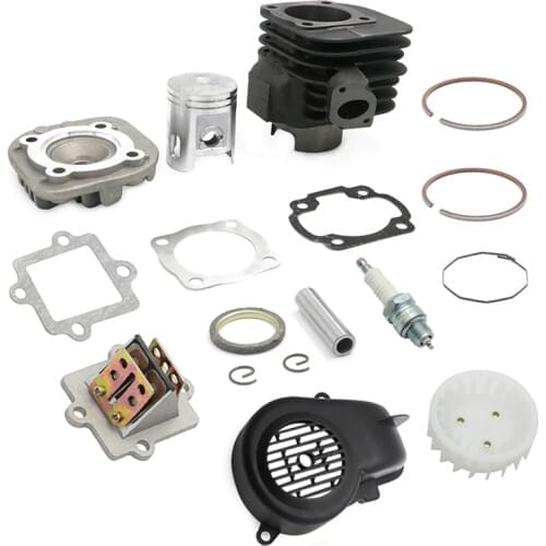 For Polaris Predator Sportsman Scrambler 90 2 Stroke Cylinder Rebuild Engine Top End Kit ATV Cylinder Head Reed Valve Fan Cover