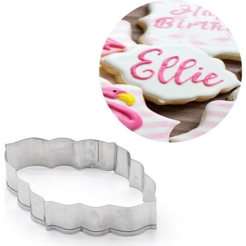 Sugar Biscuit Mold Plaque Cutter Cookies Frame DIY Cake Oval Diamond Fancy Stainless Cookie Mold Stamp Pastry Tool Accessories