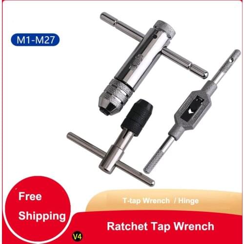 Ratchet Tap Wrench / T-tap Wrench / Reinforced Forward and Reverse Wrench Extended Hinge Wrench (M1-M20)