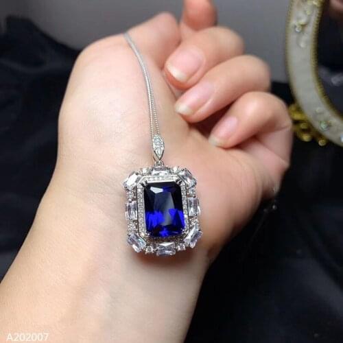 KJJEAXCMY Jewelry 925 sterling silver sapphire female pendant + necklace fashion new arrival