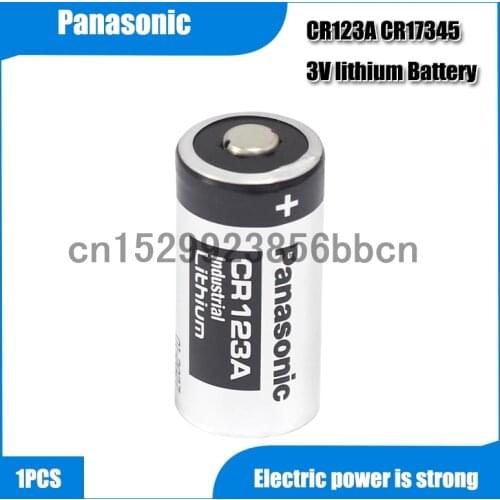 Panasonic CR123A CR123 CR 123 123A 3V Lithium Battery disposable lithium-ion battery for the red LED of flashlight