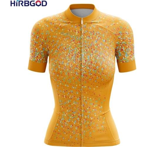 HIRBGOD 2021 Cute Females MTB Bike Jersey Orange Bicycle Wear Top Lovely Candy Dessert Short Sleeve Maillot Ciclismo,TYZ694-01