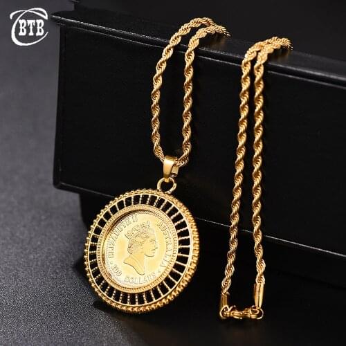 Fashionable Detachable Round Gold Women Charm Pendant Necklace Luxury Jewelry Wedding Pendant Party Holiday Gift Wholesale