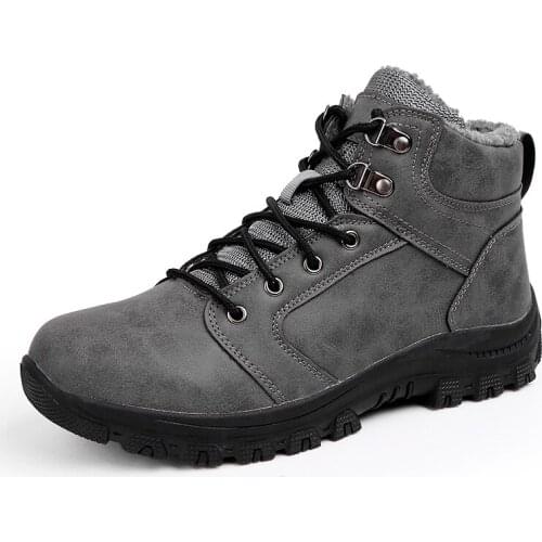 Tank Mens Soft Toe Rubber Sole Mid Ankle Boot Snow Fur