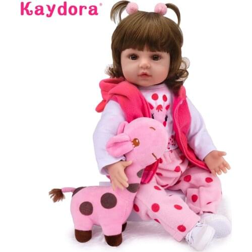 Soft Reborn Baby dolls Cloth body Playmate Cute Bebe toddler Handmade Silicone 48cm/55cm adorable Bonecas girl menina de Toys