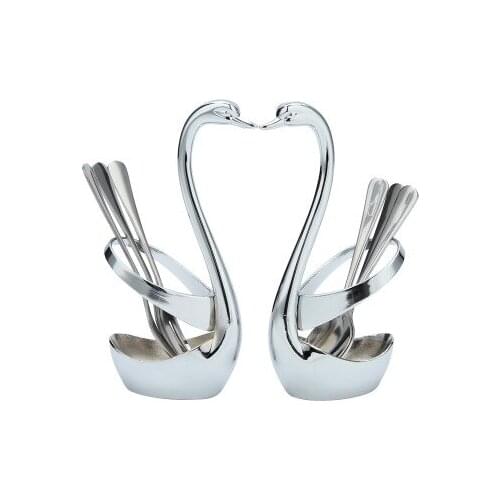 Swan Dinnerware Sets Dining Service Snacks Fruit Fork Fork Holder Wedding Party Fruit Tableware Set Swan Holder Dinnerware Weddi