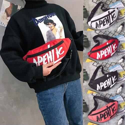 Newest Hot Unisex Women Man Purse Chest Pouch Bullet Pack Street Style Letter Printed Bag Waist Fanny Pack Belt Travel Bag