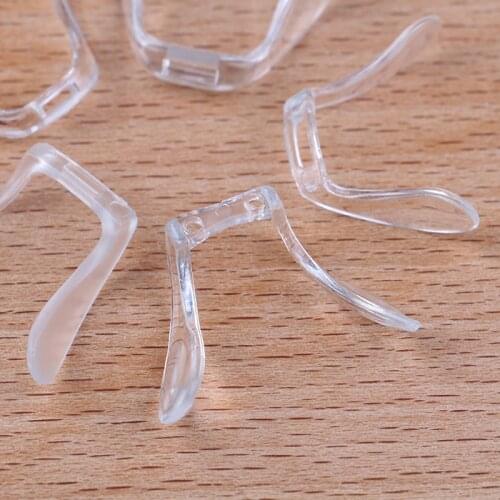 New 10Pcs Glasses Nose Pads Adhesive Silicone Nose Pads Non-slip White Thin Nosepads For Glasses Eyeglasses Sunglasses