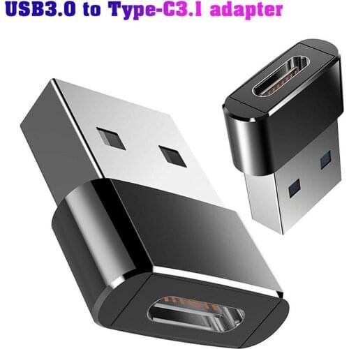 Portable Multifunction 2-in-1 Usb To Usb C Adapter Female To Usb Male For Charger Data Transfer